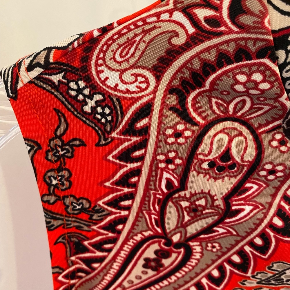 Melissa Paige Sleeveless Tunic Paisley Red XS - Picture 5 of 8